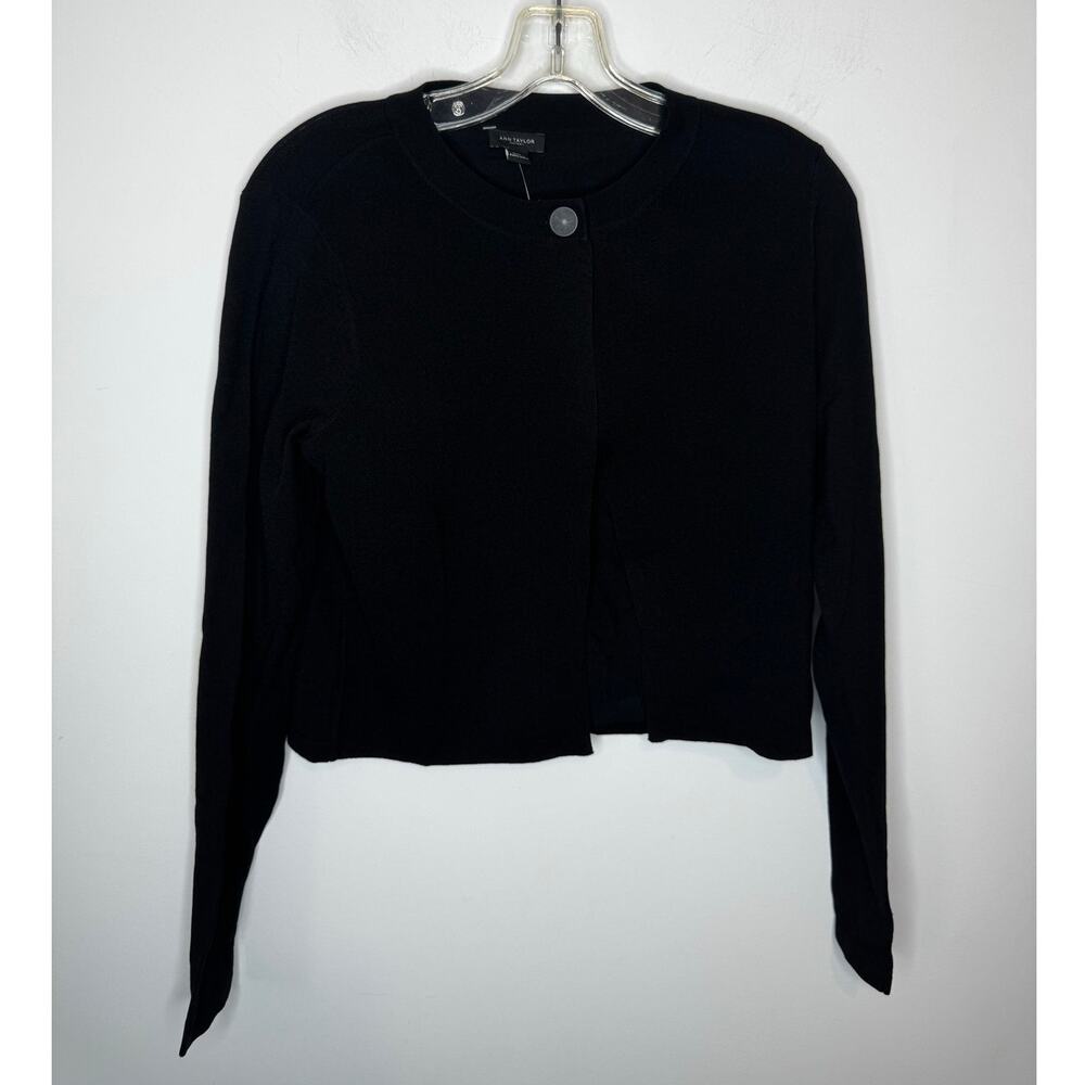 Brand New Ann Taylor Women's Size Small Black One Button Shrug Pullover Sweater